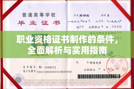 翔安职业资格证书制作的条件，全面解析与实用指南